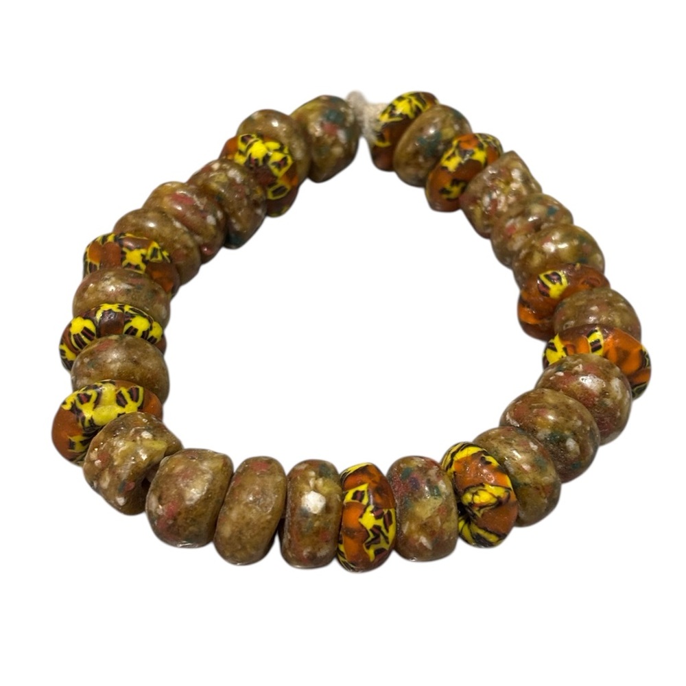Handmade African Glass Bead Bracelet – Krobo Beads
